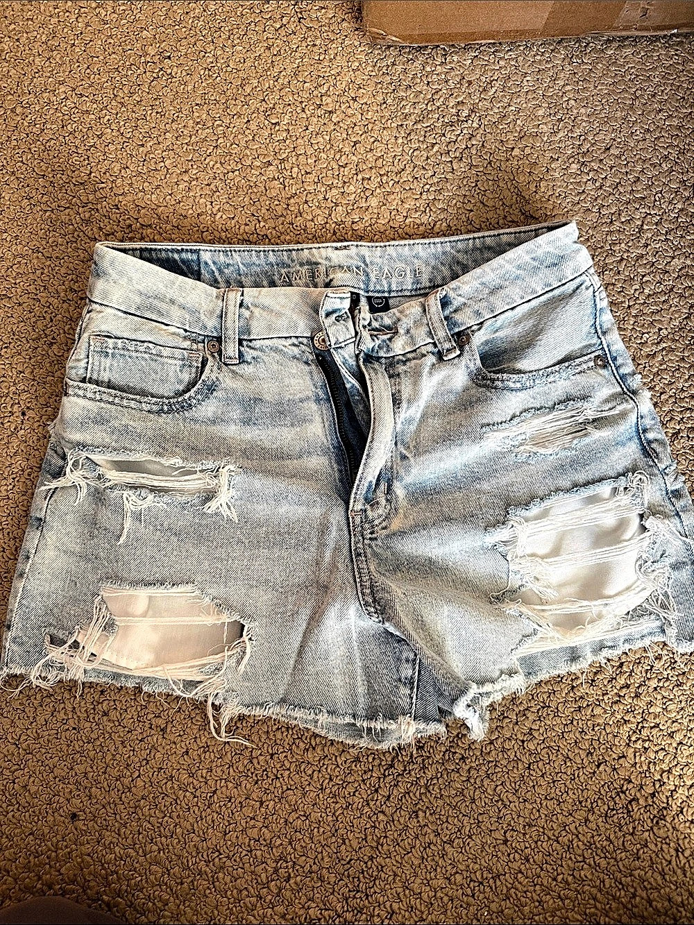 American Eagle AE Curvy Mom Short Jean Shorts Blue Size 8